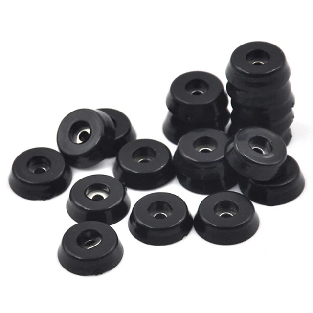 10X CONICAL RECESSED Rubber Feet Bumpers Pads For Furniture Table Chair