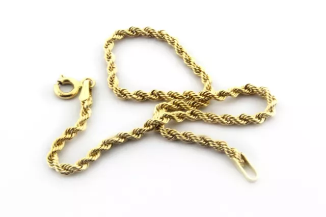 Bracelet Corde Entièrement en or Jaune 18kt. cm.19 Taille 1,30