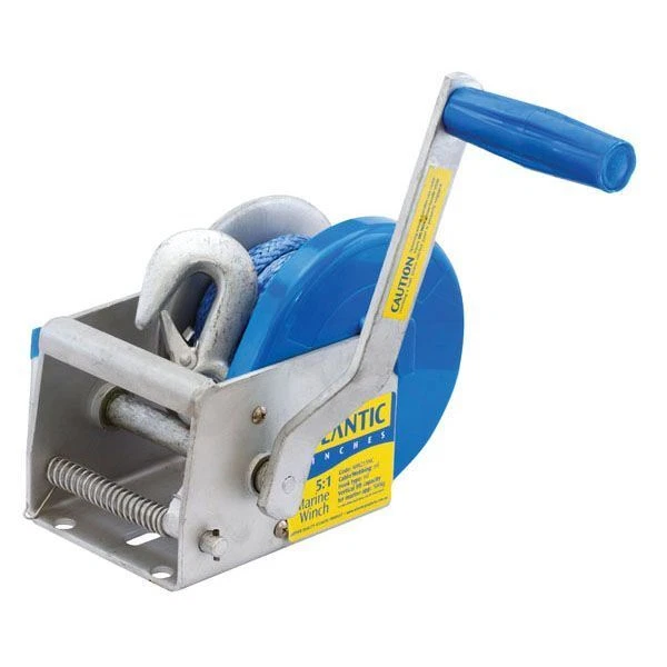 Atlantic Winch 5:1 6m x 5mm Rope with Snap Hook