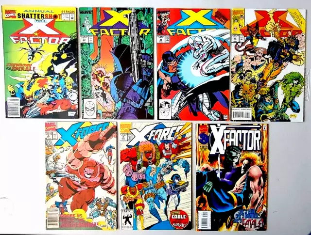 X-Factor Comic Book Lot Of 7 1991-1994 Annual Marvel Comics