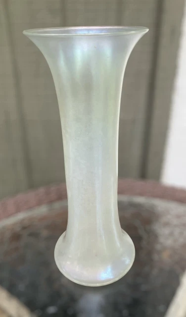 VTG ERWIN EISCH Vase or Style Stretch Glass Iridescent 12