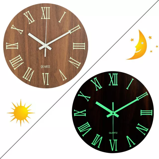 Wall Clock 12 Inch Silent Non Ticking Clock for Living Room Bedroom Kitchen Home