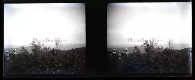 FRANCE Paysage Photo NEGATIVE Stereo Plaque PL28L4n12 Vintage c1910