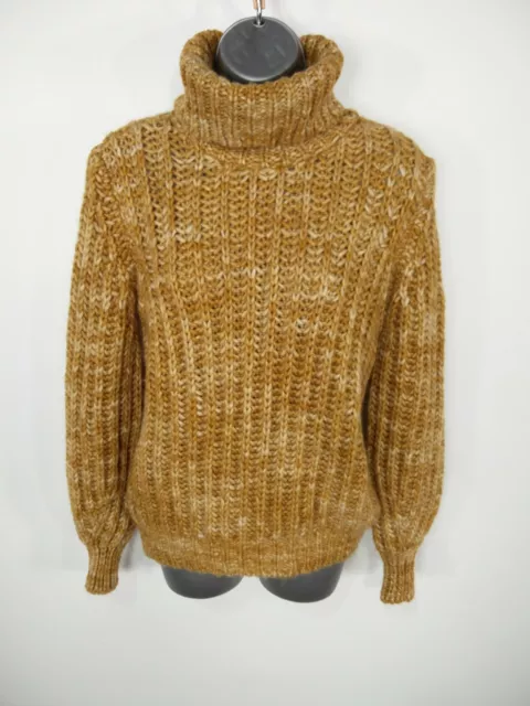 Bnwt Womens Next Jumper Size Xs Brown Roll Neck Sweater Pullover Top