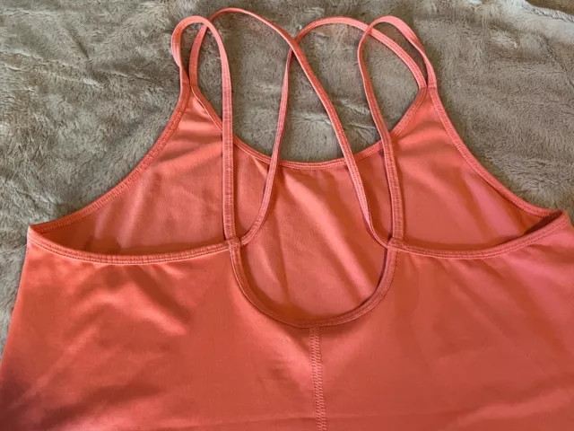 ID IDEOLOGY ORANGE Strappy Exercise Active Wear Tank Top sz. XS