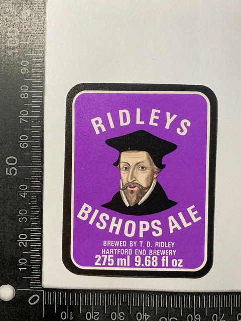 Original Beer Label #226 - Ridley`s Bishop`s Ale