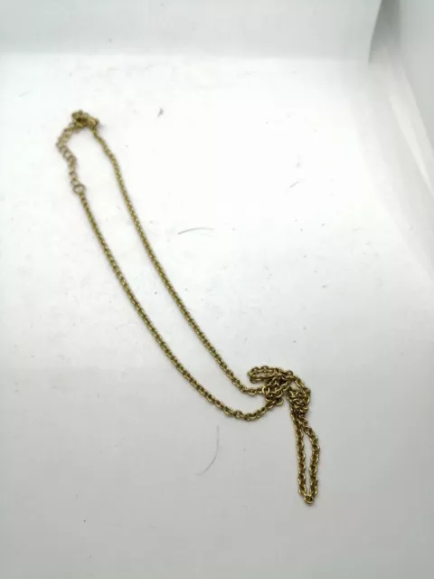 Vintage année 80 collier chaîne beau sautoir doré belle qualité médaillon 2