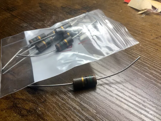 Allen Bradley Carbon Comp. 2 Watt Resistors 5% 15 Ohm 7pc