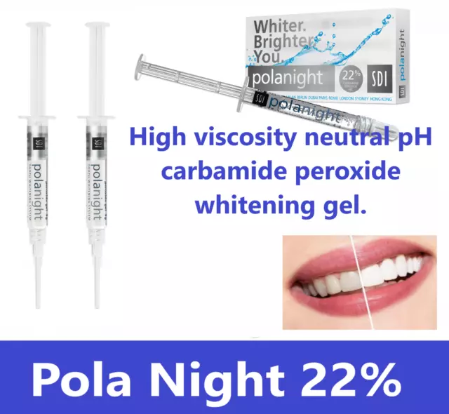 Pola Night Whitening System 22% Spearmint CP 1.3g syringe, Upto 6/Pk, EXP 04/24 Pola Night Whitening System 22% Spearmint CP 1.3g syringe, Upto 6/Pk, EXP 04/24