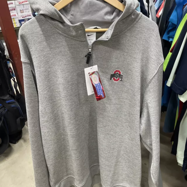 Nike Dri-FIT Men's 1/2 Zip Golf Hoodie DN1906-003 Ohio State University XL