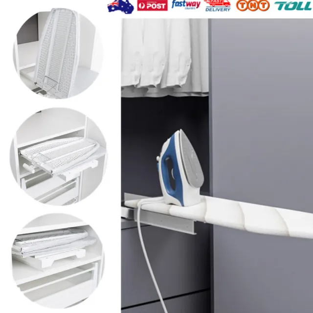 Folding Pull Out Ironing Board 180 ° Built-In Drawer/Cabinet/Closet Space-saving