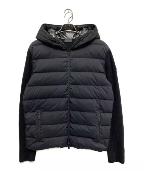 MONCLER MEN'S QUILTED Down Jacket Cardigan Tricot Zip Up Hoodie Knit ...