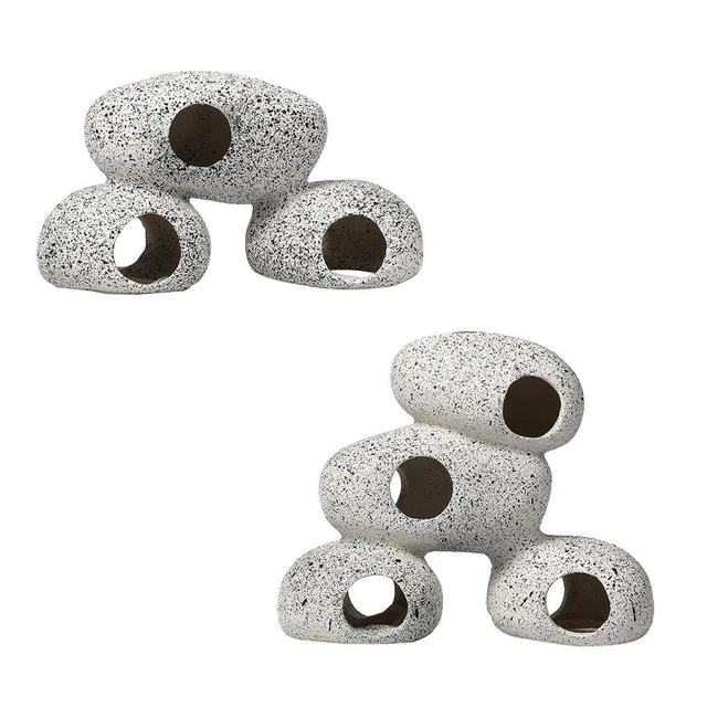 Aquarium Cave Fish Hideout Decor Shrimp Breeding Stone Fish Tank Decoration