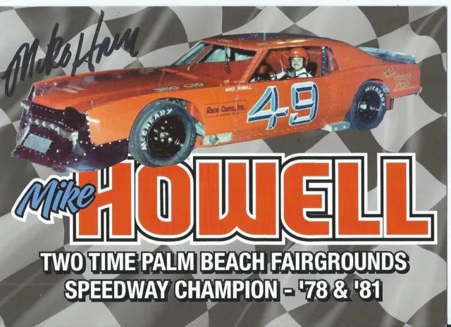 Signed! 2024 Mike Howell #49 "2-Time Palm Beach Speedway Champion"  Postcard!