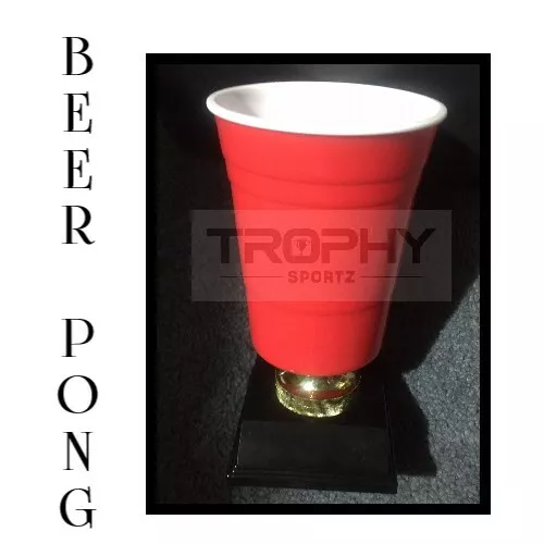 BEER PONG Trophy RED SOLO CUP beer college weekend party bong funny game drink