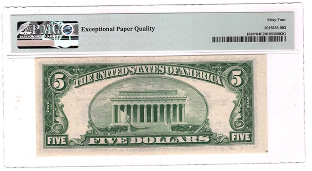 1953 A $5 Silver Certificate Star ⭐.  Fr# 1656⭐.  PMG ChCU 64 EPQ Y00009045 2