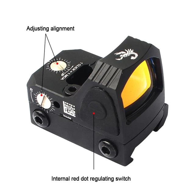 MINI RMR RED Dot Sight Collimator Reflex Optic Sight Scope 20mm Rail ...