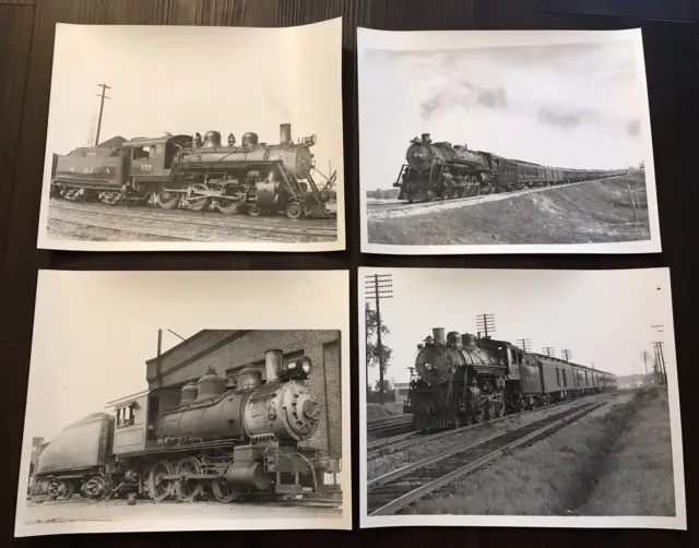 Lot of (4) W of A Train Railroad Locomotive Photos 1940’s F.E. Ardrey