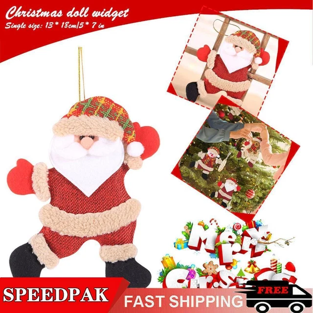 Christmas Hanging Ornament Santa Claus Snowman Doll 2022 Gifts Xmas Tree T1B1