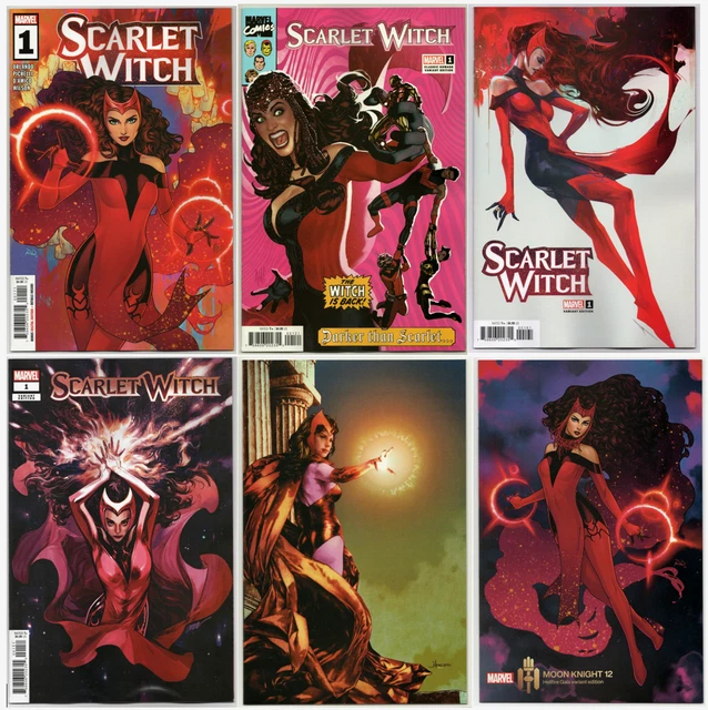 Scarlet Witch #1 MAIN ACG 1:25 Cover 2023 Strange Academy #5 Moon Knight #12 SET