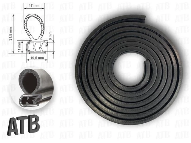 Joint De Porte Coulissante Pour VW T5 Transporter / Multivan - Réf. 7E0843791B - Caoutchouc EPDM Renforcé Métal - 7