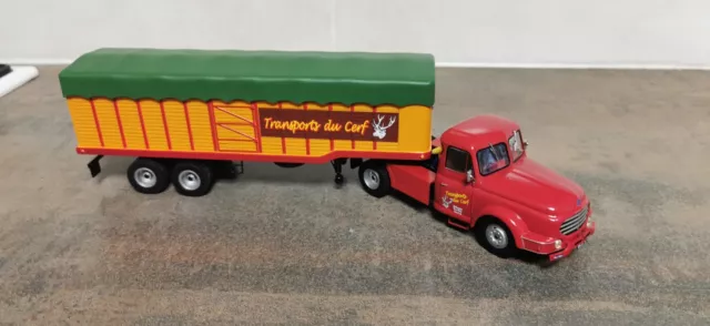 IXO ALTAYA Camion Willeme LC610 Transport du Cerf 1952 1/43 Semi remorque