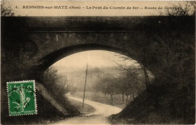 CPA RESONS-sur-MATZ Le Pont du Chemin de fer-Route de Gournay (415053)