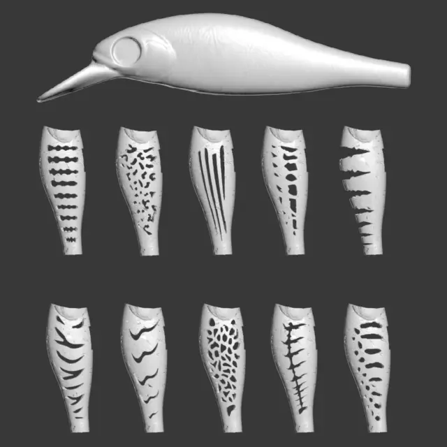 WLURE HARD PLASTIC 3D Stencil for Fishing Lure Jerkbait Blank Body UPM718  $64.99 - PicClick AU