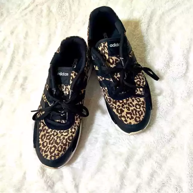 Adidas Women's Retrorun Cheetah Print Shoes Size 7 Leopard Animal Print