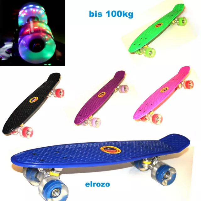 LED 22" Mini Skateboard Fun Penny Board Pennyboard 57 cm bis 100 kg Fun Board