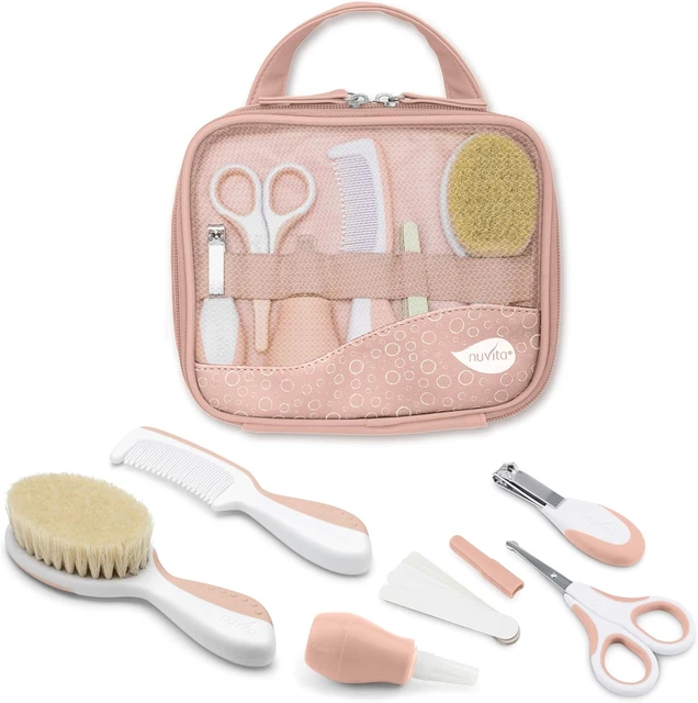Set Cura Bambino Nuvita 1146 - Forbicine, Pettine, Aspiratore Nasale, Senza BPA, English Rose - Foto 5