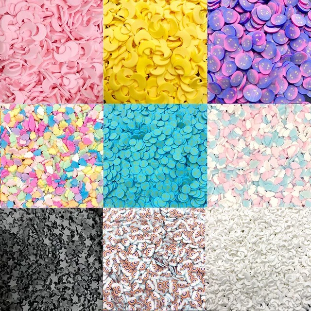 50 g rebanadas de arcilla de polímero para artesanía hágalo usted mismo decoración de arte en uñas relleno de limo