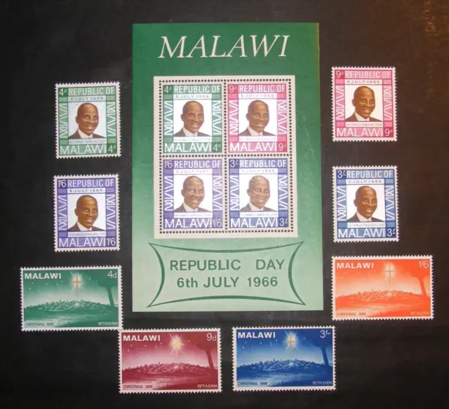 Malawi Bloc Republic Day + Timbres Annee 1966 Affaire