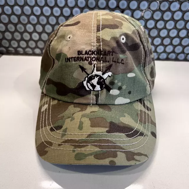 Camo Hat Cap Strap Back Green Camo Camouflage Logo Casual Mens BlackHeart INT