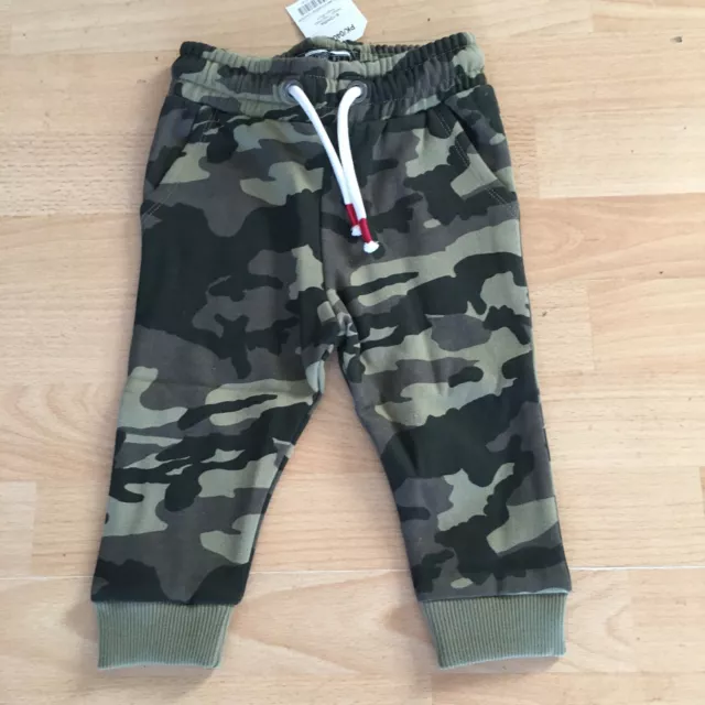 NEXT BNWT Camoflage Soft Touch Joggers - age 9-12 months