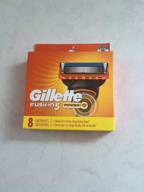 Gillette Fusion 5 POWER Razor Blade Cartridges - Sealed Pack of 8 FREE SHIPPING!