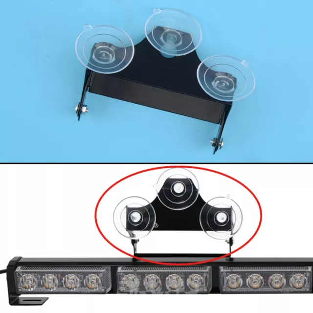 1xBracket w/Suction Cups Ft For 52023 Strobe Traffic Advisor COB LED Light Bar z