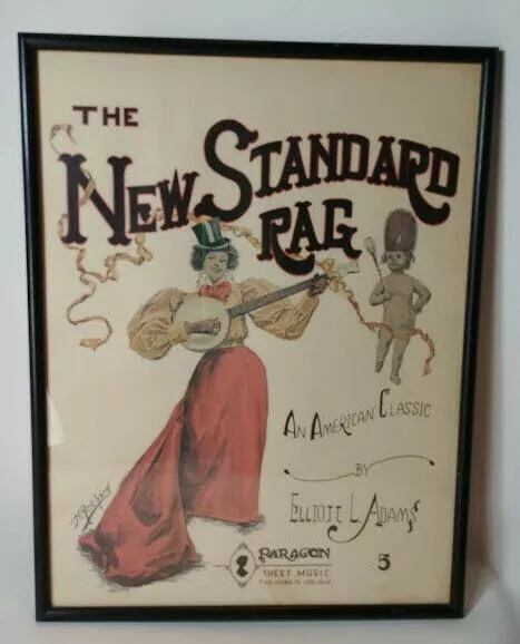 The New Standard Rag Sheet Music Minstrel Black Americana