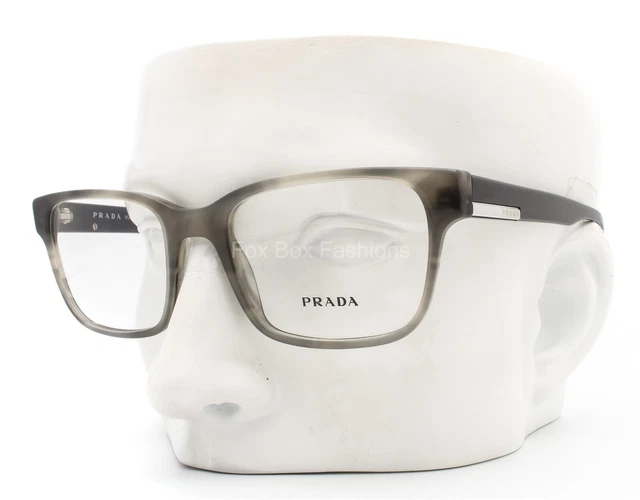 Prada VPR 06U VYR-1O1 Eyeglasses Glasses Gray Marble & Black 52-19-145 w/case