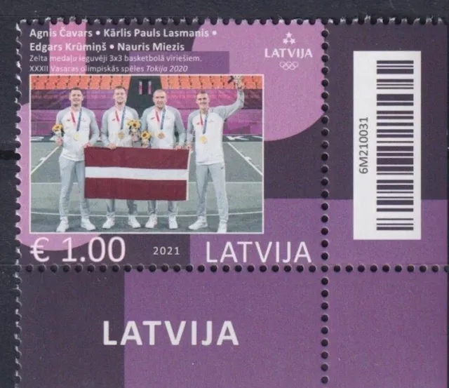 Latvia 2021 Sport, Summer Olympic Games in Tokyo, Gold Medal Winners MNH**