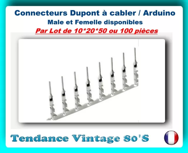 *** Lot De 5*10*20 Ou 50 Connecteurs Dupont A Souder Male Ou Femelle ***