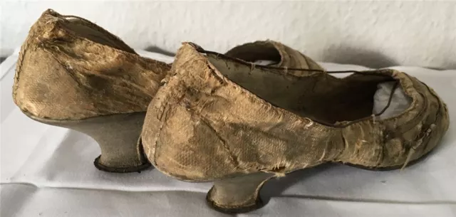 Antike Damenschuhe Barock Rokoko Antique Shoes Shabby Frankreich Brocante 1800 3