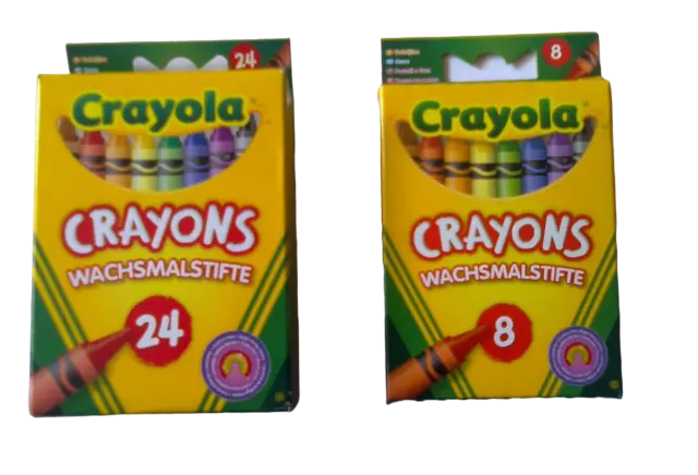 Crayola Wax Colouring Crayons 8pk/24pk Assorted Colours