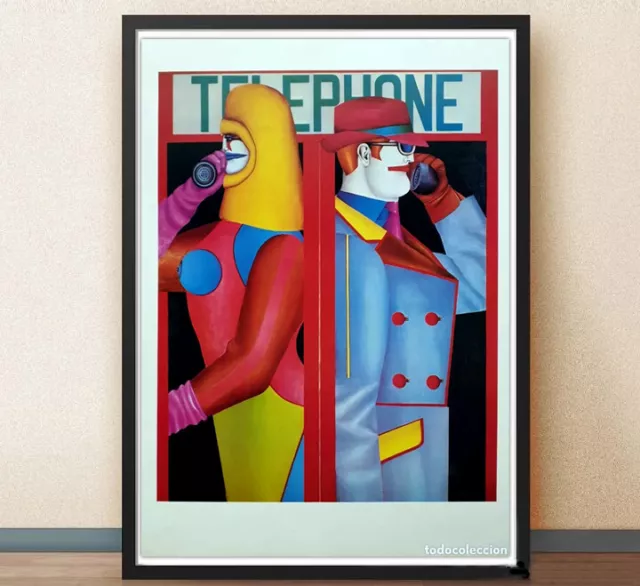 Richard Lindner - Teléfono - Telephone - Cartel Década De Los 80 -