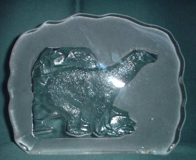 Decorative Kristallbild " Polar Bear From Sweden, Nybro ??? #5255