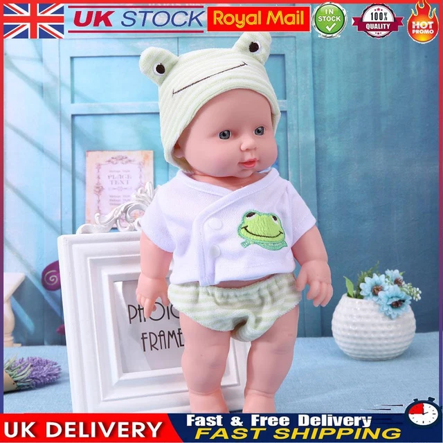 30cm Finished Doll Washable PVC 3D Prop Doll Baby Companion Toys (Green)
