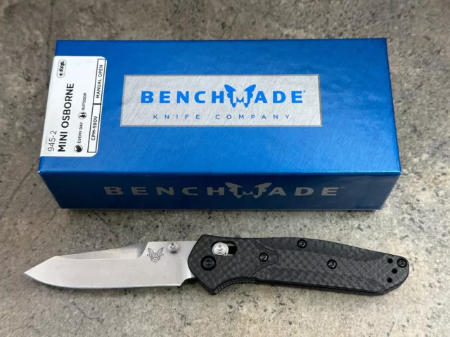 New Benchmade 945-2 Mini Osborne Knife Reverse Tanto CPM-S90V Blade