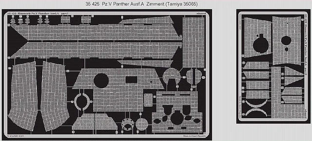 Accessoires pour maquette char : Garde-boue pour Jagdtiger Zimmerit