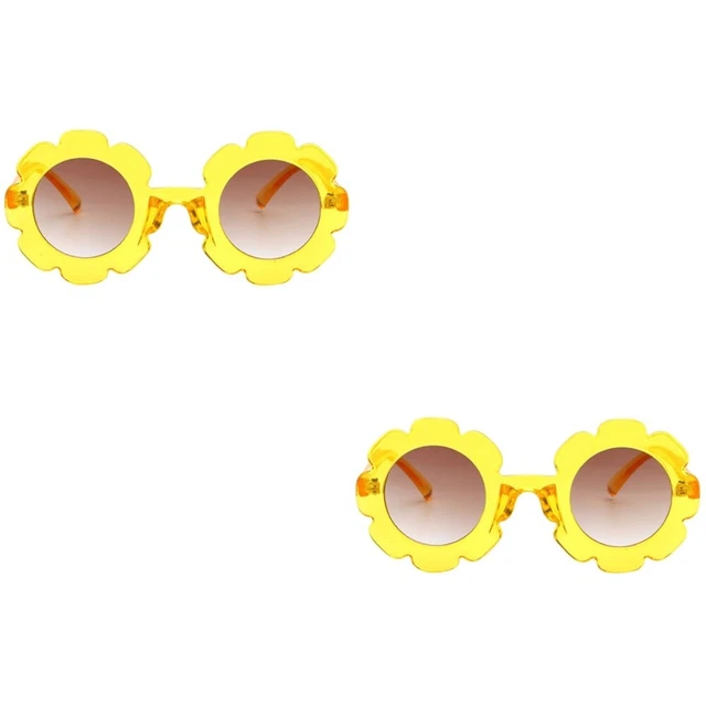 2 Pc Occhiali Adorabili Sole Fiore Margherita Ragazzina Regalo Girasole