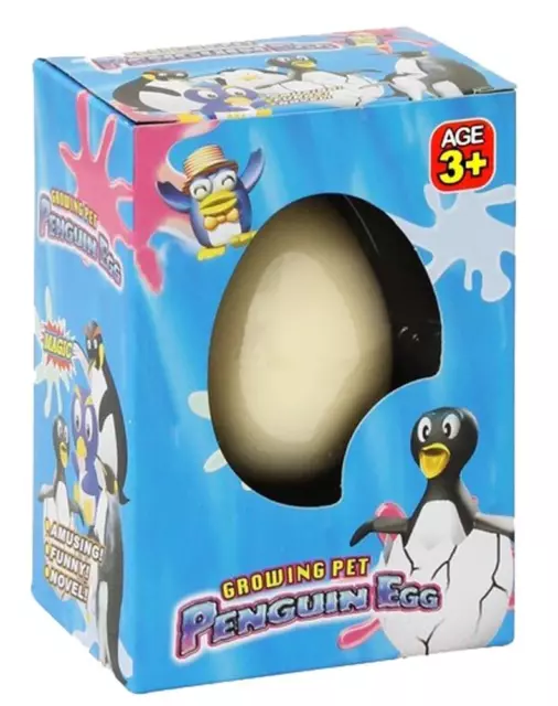 FAKE  4 HATCH'EM GROWING PENQUIN EGGS toy grow science MAGICAL egg novelty